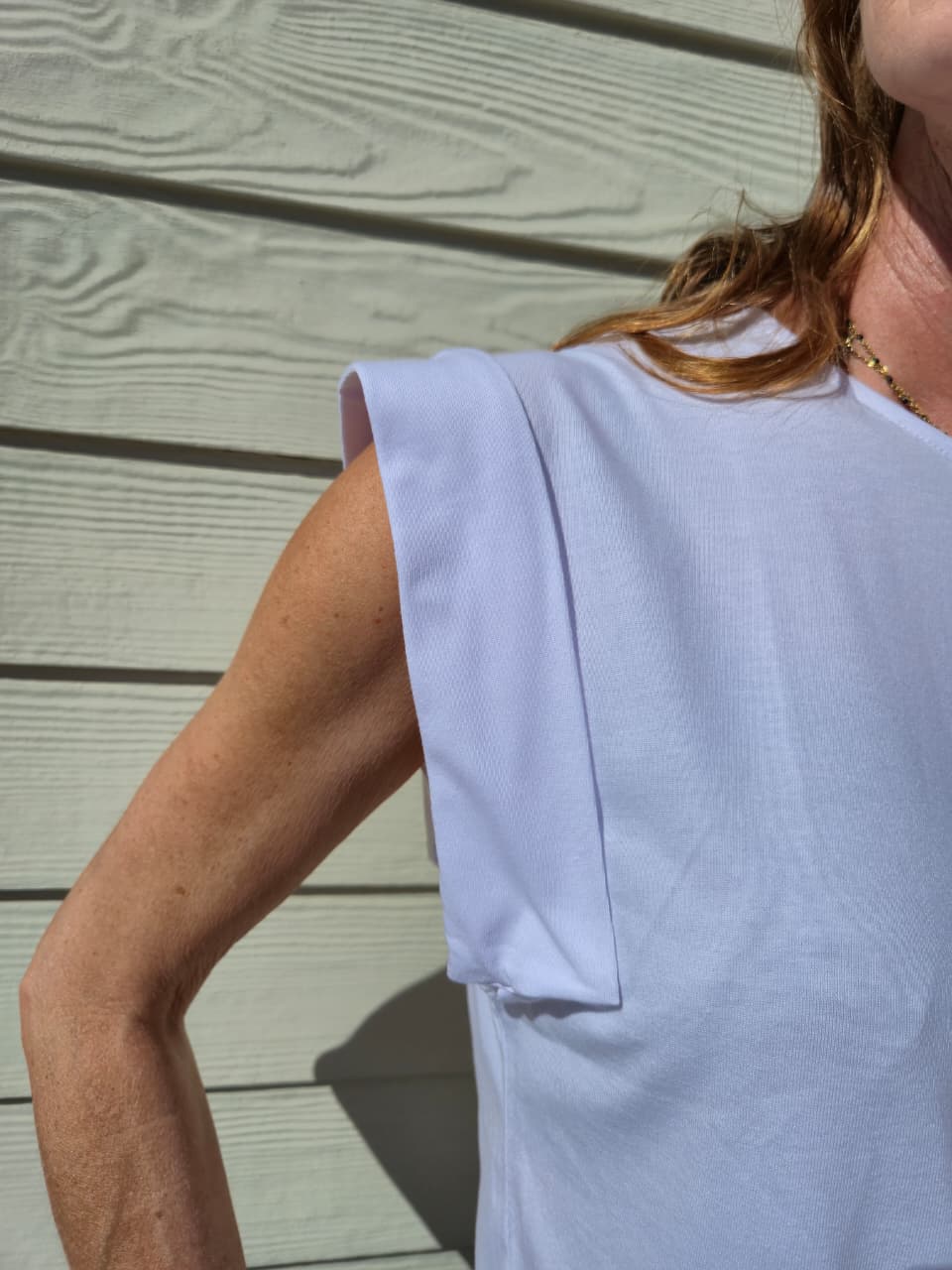 Izzy styled tee with sleeve detail