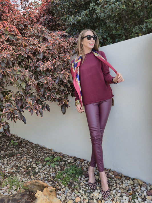 Milan classic funnel neck knit