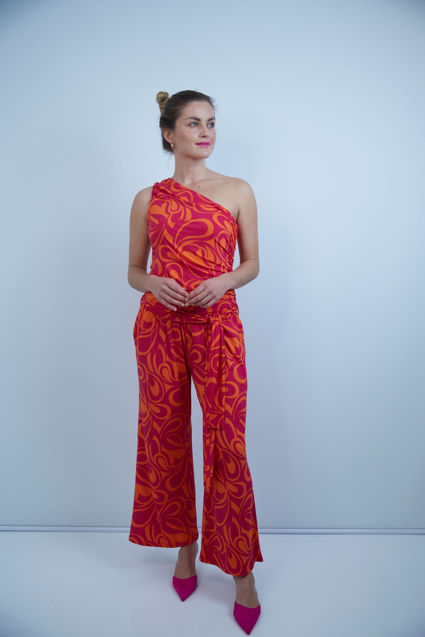 Aimee one shoulder styled jumpsuit