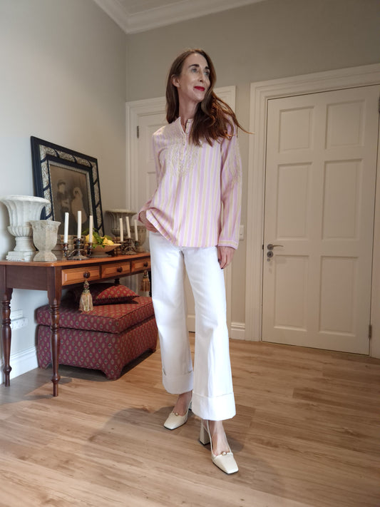 Cotton Shirt with embroidered detail