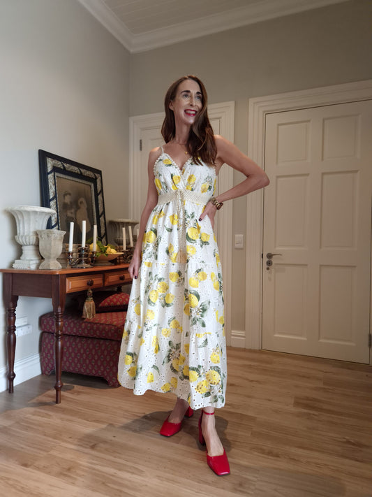 Anglaise dress with adjustable straps