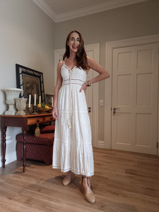 Cotton anglaise dress