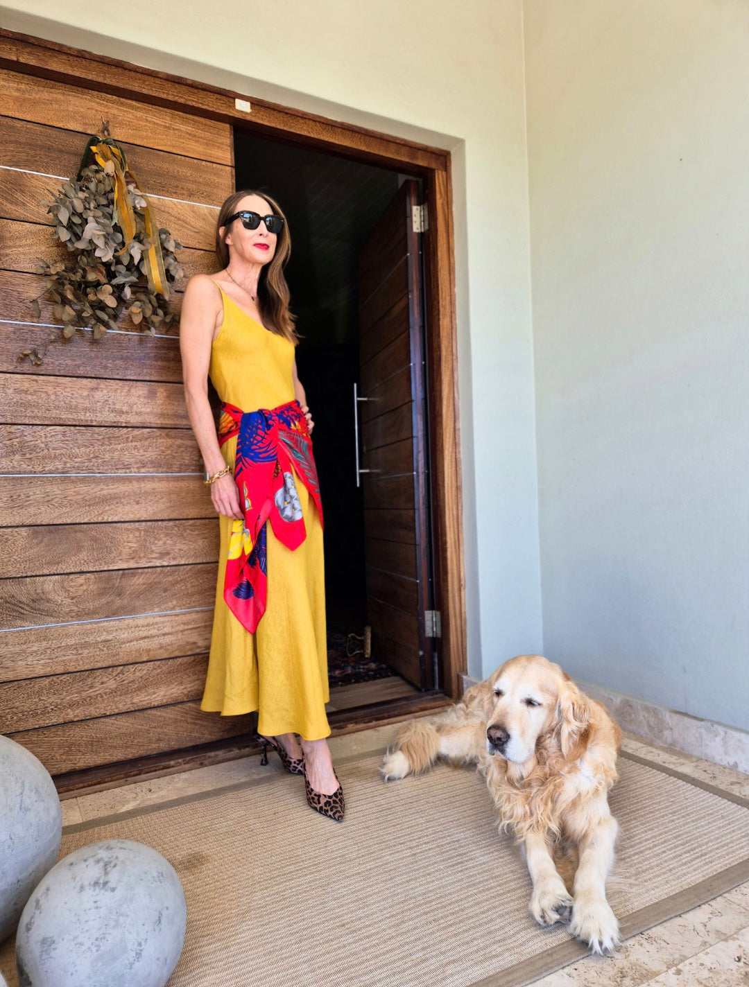 Mykonos Linen Bias cut strappy dress