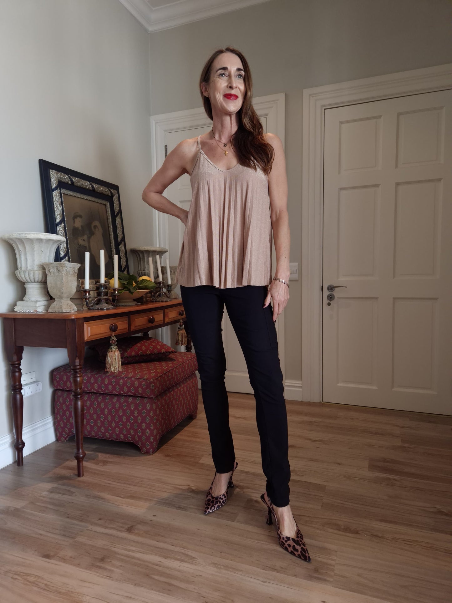 Camisole with pleated detail