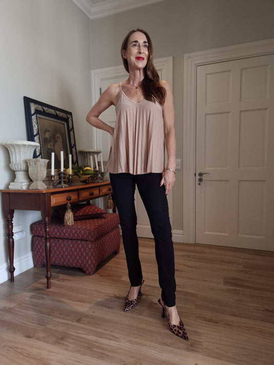 Camisole with pleated detail